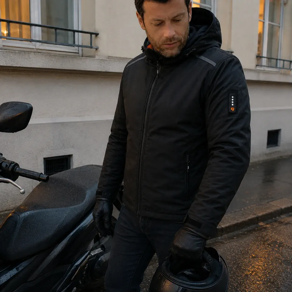 Photo client 9HEAT Rider 9 en situation: trajet matin